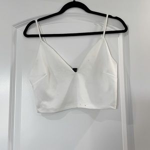Womens Windsor white crop top